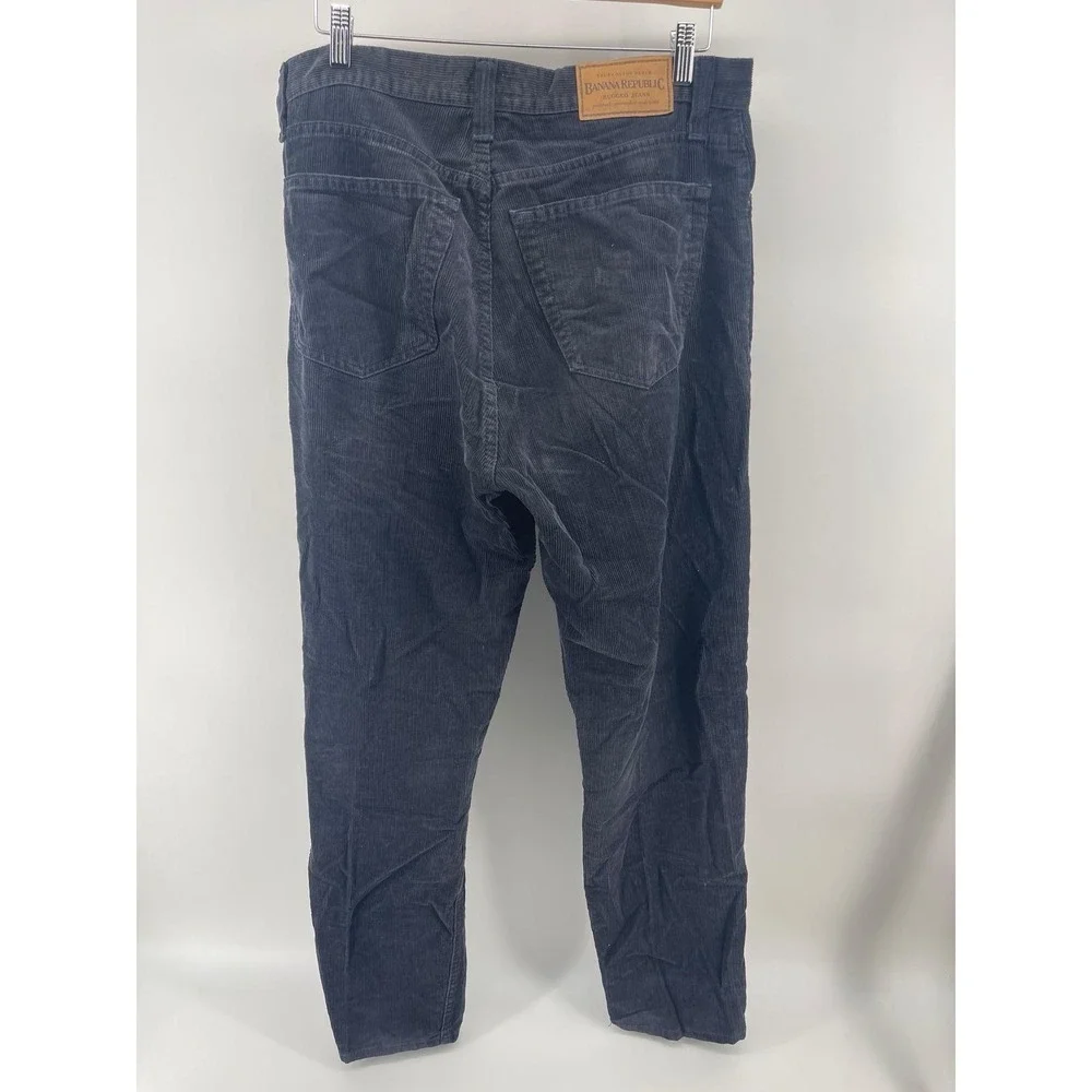 Men Banana Republic Corduroy Pants Blue‎ Gray 36x30 Cotton